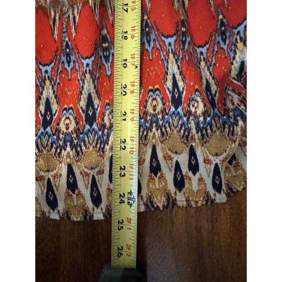 Fig & Flower Peasant Boho Relaxed Medallion Paisley Earthy Women's 3/4 Sleeves M - Picture 4 of 8
